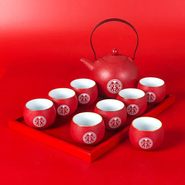 Red Ceramic Tea Sets-ToShay.org