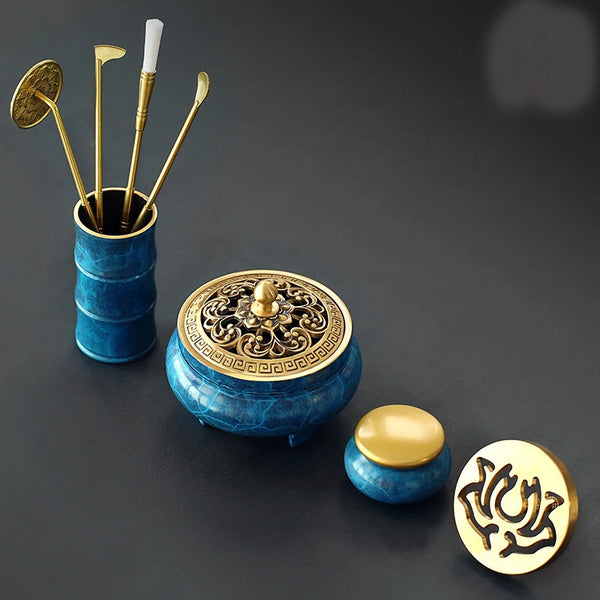 Copper Incense Burner Tools Gift Box-ToShay.org