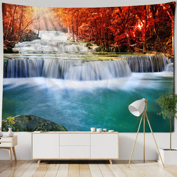 Forest Waterfall Tapestry-ToShay.org