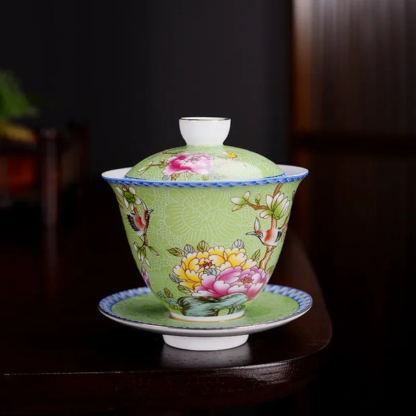 Gaiwan Enamel Tea Bowls-ToShay.org