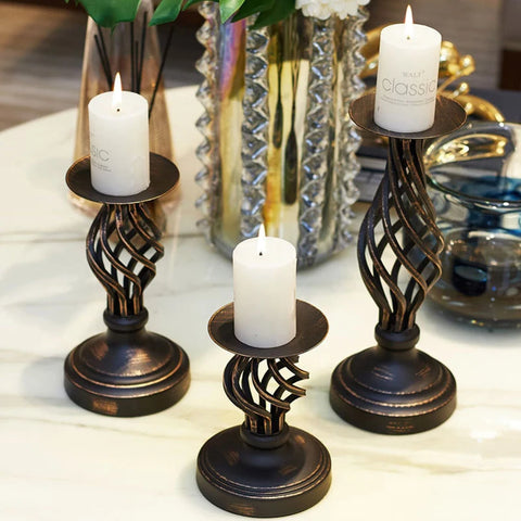 Black Iron Candle Stand-ToShay.org