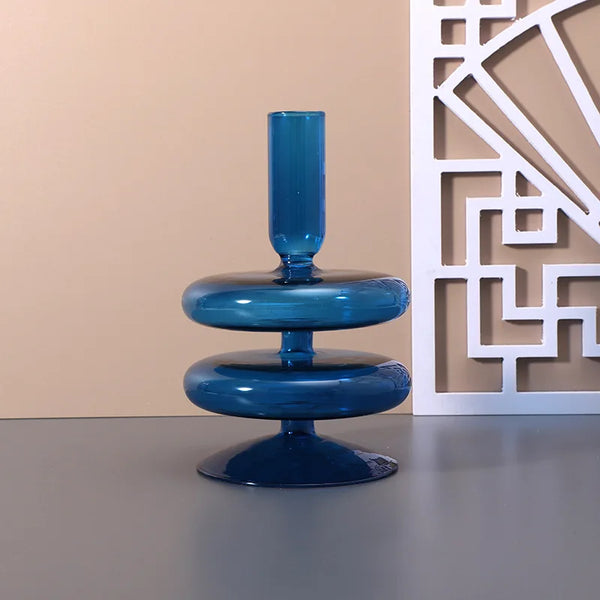 Glass Coloured Candlesticks-ToShay.org