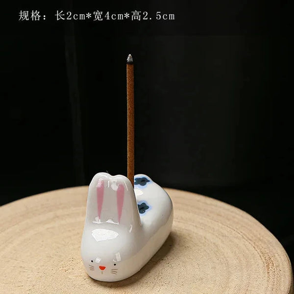 Cat Rabbit Stick Incense Holder-ToShay.org