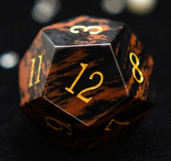 Mahagony Obsidian Dice-ToShay.org