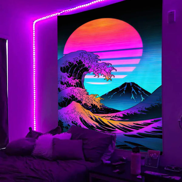 Fluorescent Art Tapestry-ToShay.org