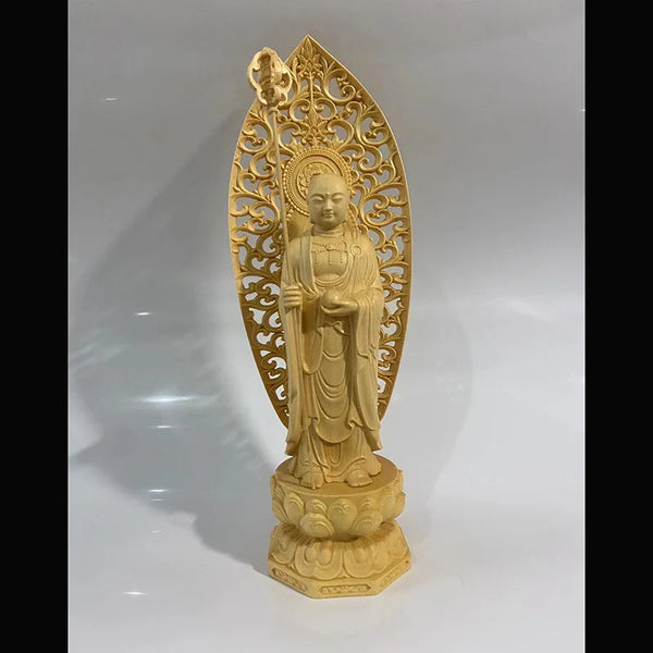 Wood Ksitigarbha Bodhisattva-ToShay.org