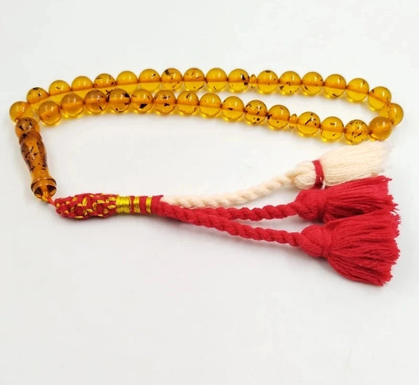 Yellow Amber Prayer Beads-ToShay.org