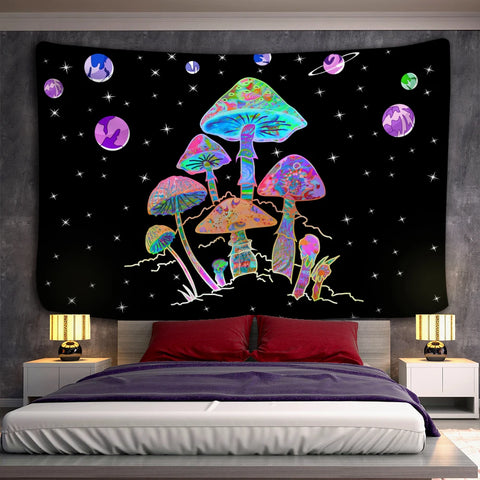 Mushroom Art Tapestry-ToShay.org