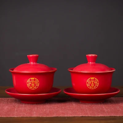 Red Ceramic Tea Sets-ToShay.org