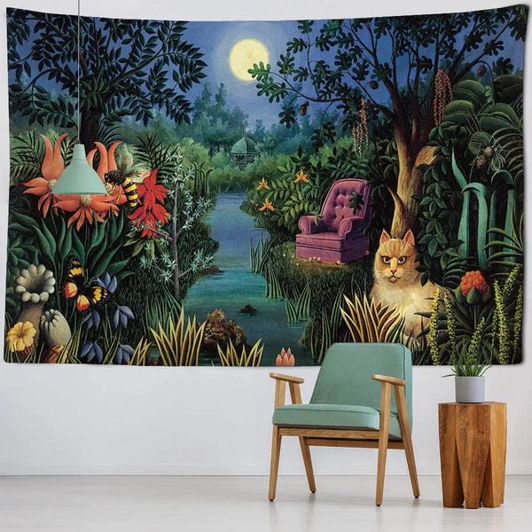 Tropical Plant Art Tapestry-ToShay.org