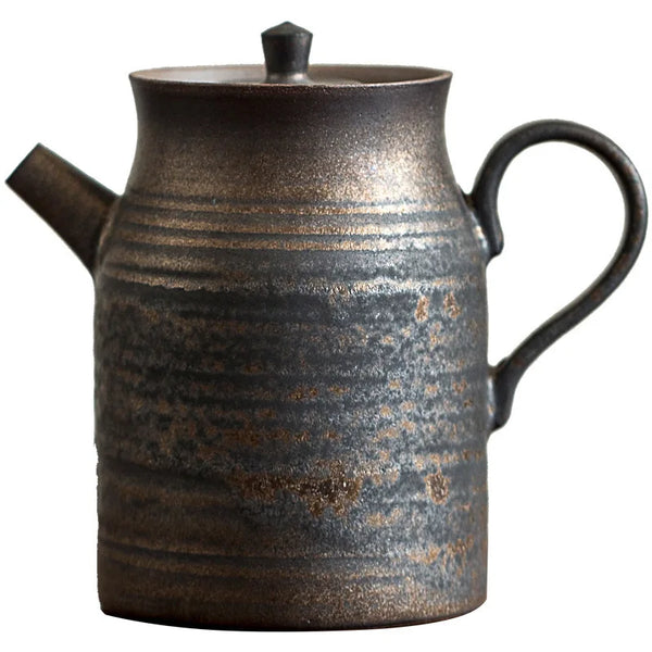 Rust Gilt Glaze Stoneware Tea Pot-ToShay.org