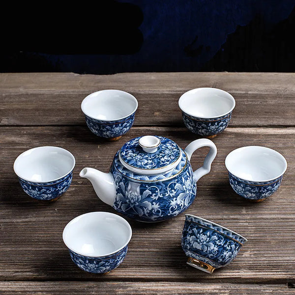 Blue White Porcelain Tea Sets-ToShay.org