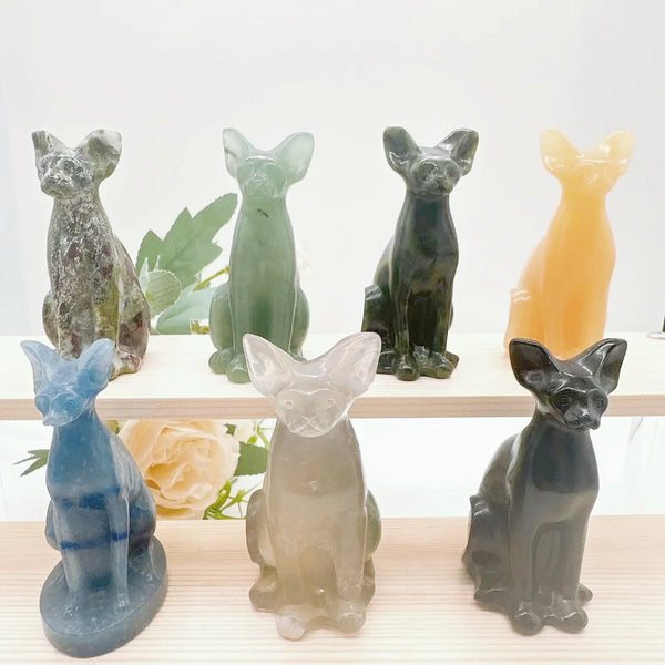 Mixed Crystal Cat Statues-ToShay.org