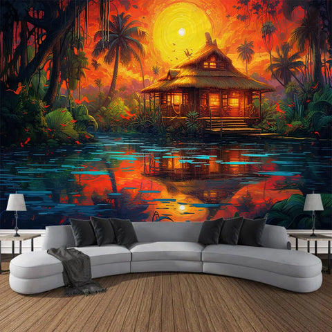 Seaside Sunset Tapestry-ToShay.org