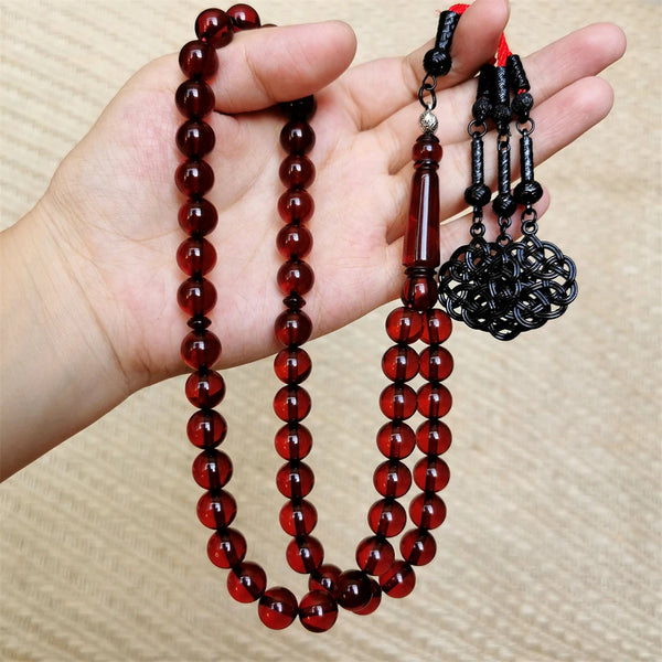 Red Amber Prayer Beads-ToShay.org