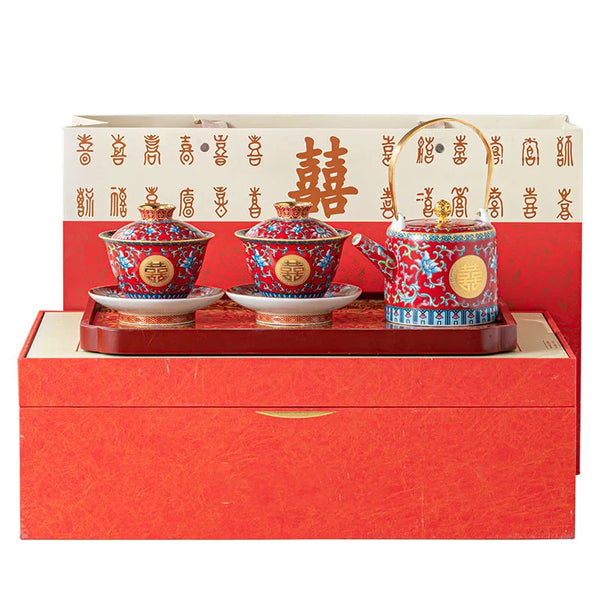 Red Ceramic Tea Sets-ToShay.org