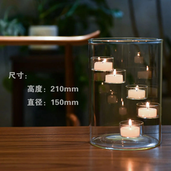 Clear Glass Tealight Holder-ToShay.org