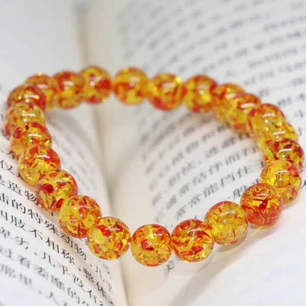 Yellow Amber Bead Bracelet-ToShay.org