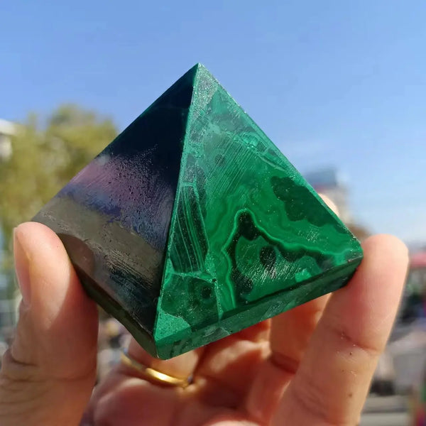 Green Malachite Pyramid-ToShay.org