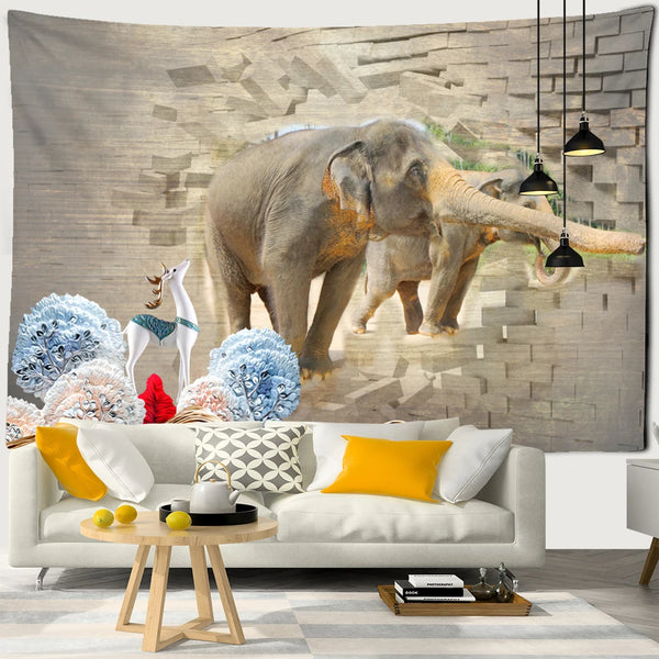 Elephant Art Tapestry-ToShay.org