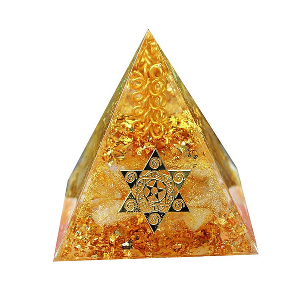 Yellow Orgonite Energy Pyramid-ToShay.org