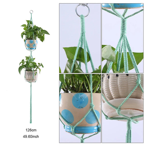 Macrame Plant Hanger Baskets-ToShay.org