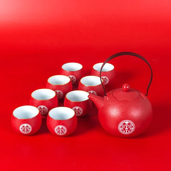 Red Ceramic Tea Sets-ToShay.org