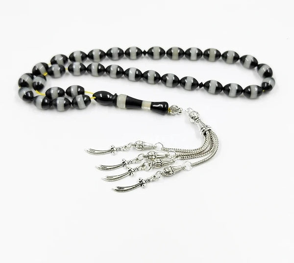 Black Stripe Prayer Beads-ToShay.org