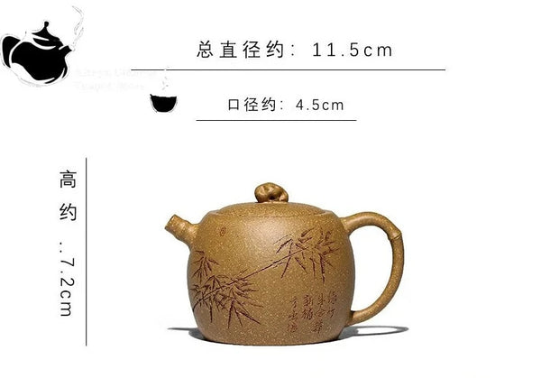 Yellow Yixing Clay Teapot-ToShay.org