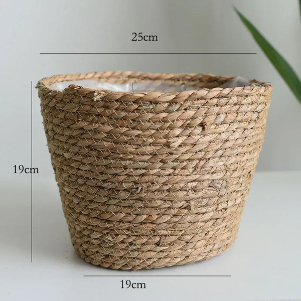 Straw Pot Plant Basket-ToShay.org