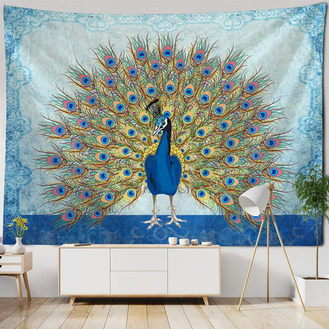 Peacock Art Tapestry-ToShay.org