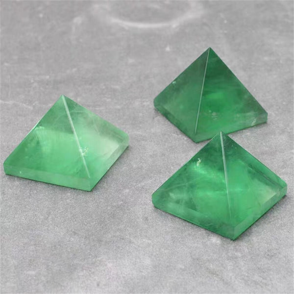 Green Fluorite Quartz Pyramid-ToShay.org