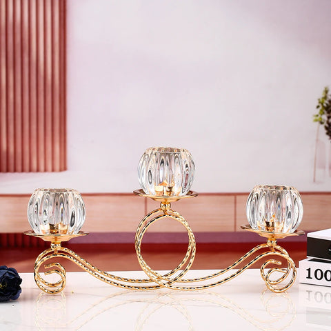 Gold Crystal Candle Holder-ToShay.org