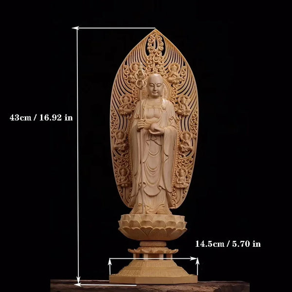 Wood Guanyin Buddha-ToShay.org