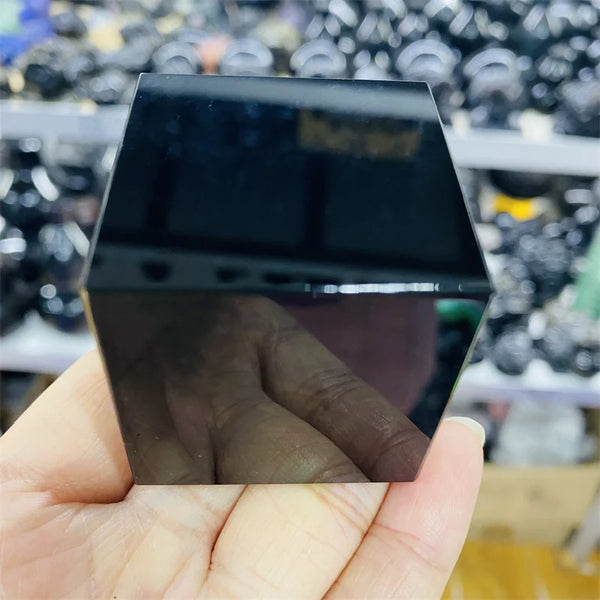 Black Obsidian Quartz Cube-ToShay.org