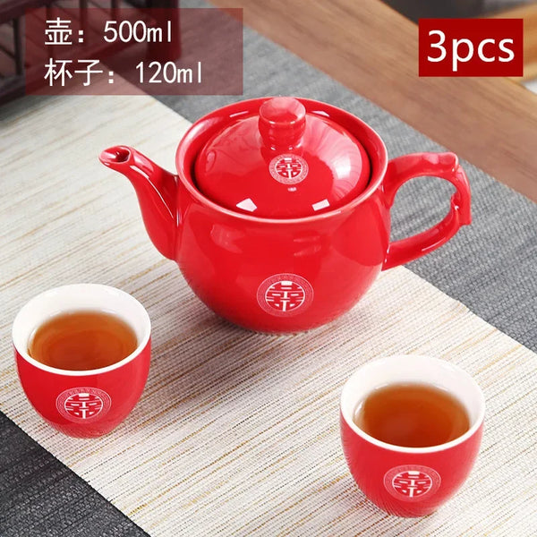 Red Ceramic Tea Sets-ToShay.org