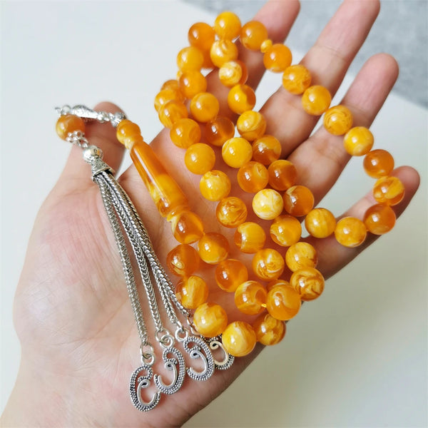 Yellow Amber Prayer Beads-ToShay.org