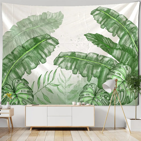 Tropical Palm Leaf Tapestry-ToShay.org