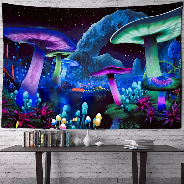 Mushroom Forest Tapestry-ToShay.org