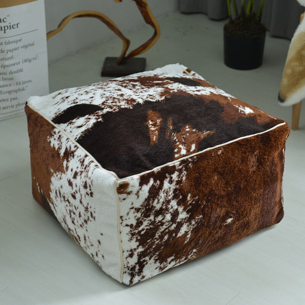 Cowhide Footstool Cover-ToShay.org