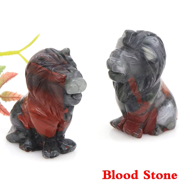 Mixed Crystal Lion Statues-ToShay.org