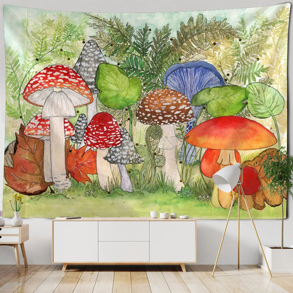 Mushroom Forest Art Tapestry-ToShay.org