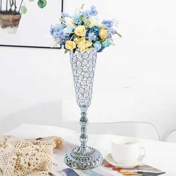 Crystal Bead Flower Vase-ToShay.org