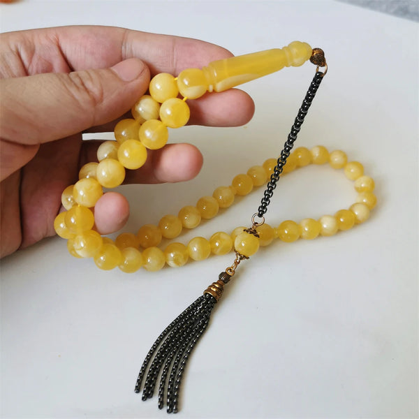 Yellow Amber Prayer Beads-ToShay.org