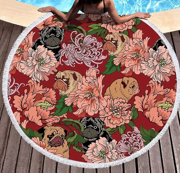 Flower Pet Beach Mat-ToShay.org