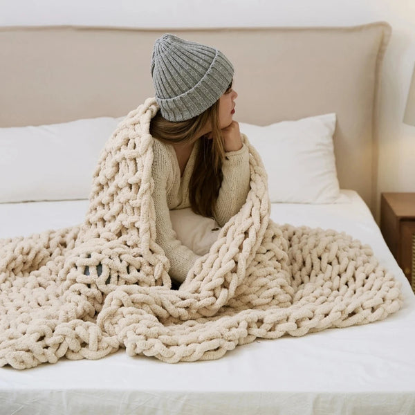 Knitted Throw Blanket-ToShay.org