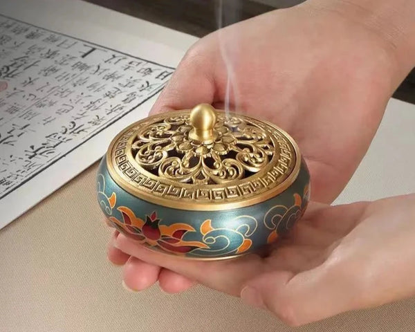 Glazed Copper Incense Burner-ToShay.org