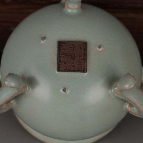 Celadon Tripod Incense Burner-ToShay.org