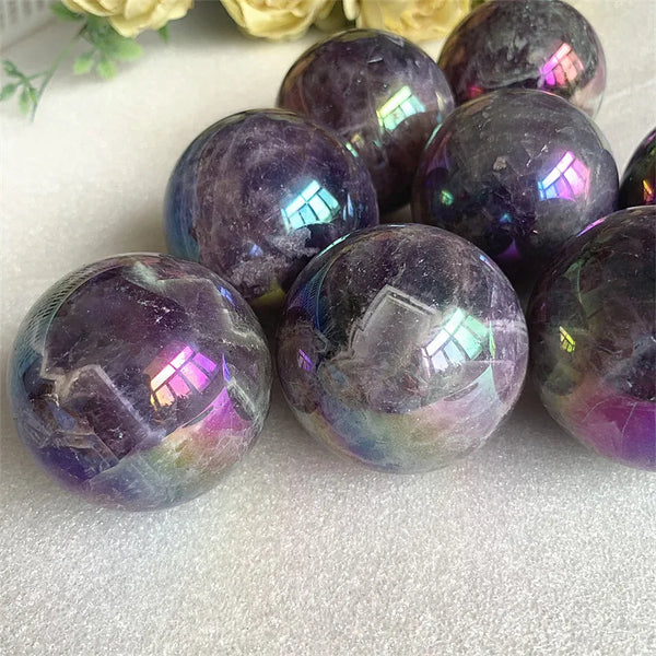 Purple Aura Amethyst Ball-ToShay.org