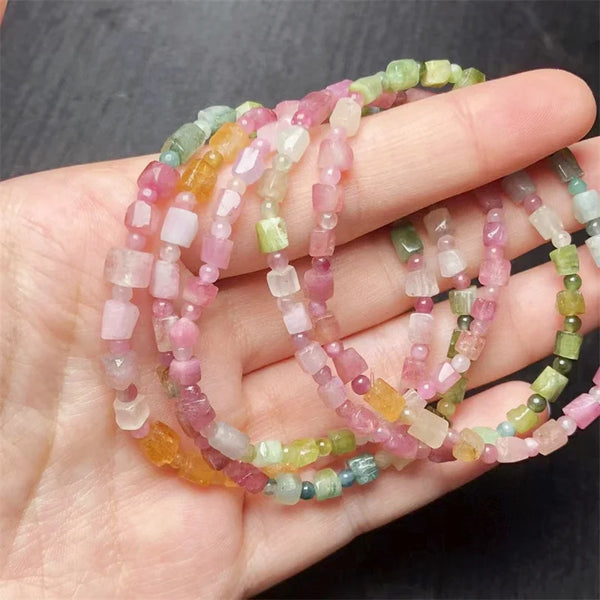 Pink Tourmaline Bead Bracelet-ToShay.org